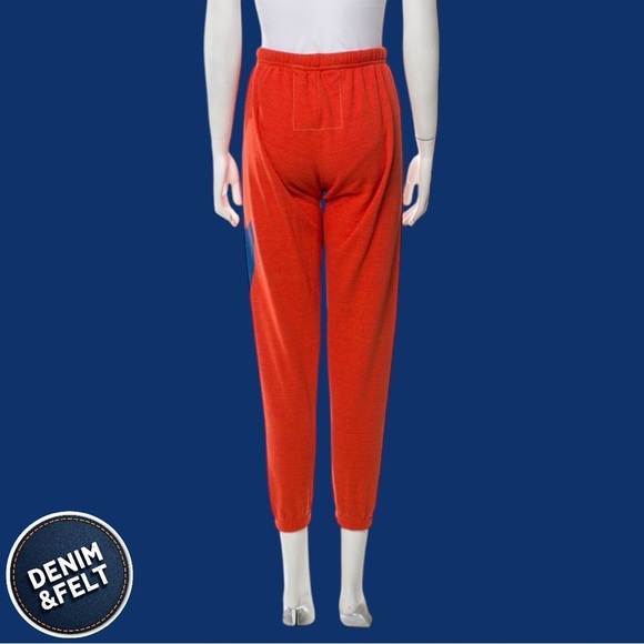 Aviator Nation Unisex Bolt Print Sweatpants/Joggers | Orange w/ Blue Bolt | EUC! - Picture 4 of 13